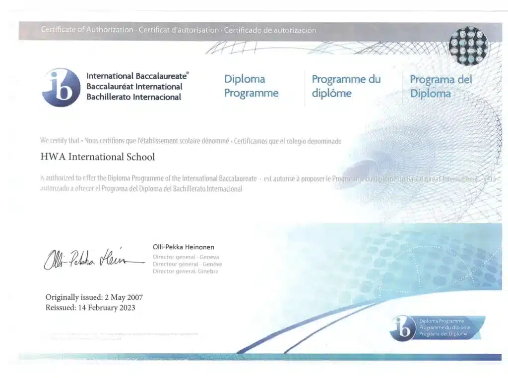 IBDP cert