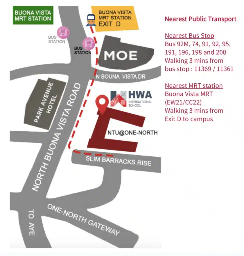 onenorth international school map